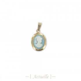 Colgante cameo mujer rojo 29mm