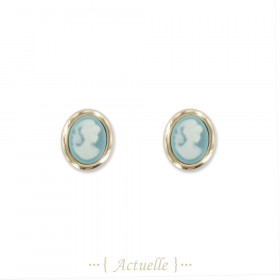 Arete cameo mujer rojo