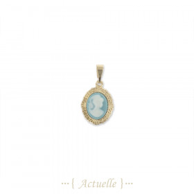 Pendentif camée coutour décoré 17mm
