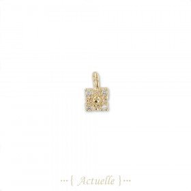 Pendant square flake CZ
