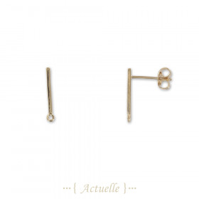 Earrings stem welded ring