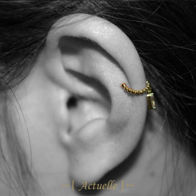Ear ring balls rectangular CZ
