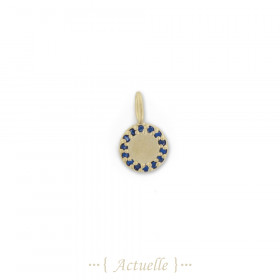 Pendentif pastille mat CZ