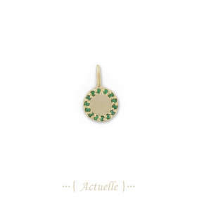 Pendentif pastille mat CZ