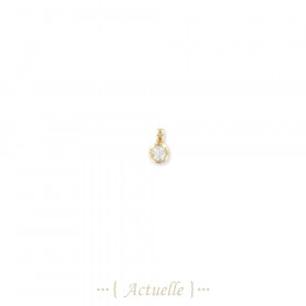 Colgante piedra redonda CZ 5mm