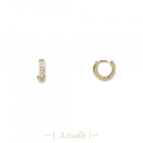 Square CZ hoop earrings