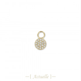 Little round full of CZ pendant