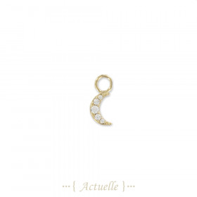 Little crescent moon CZ pendant