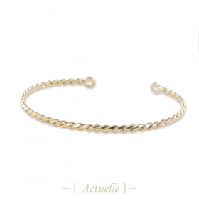 Pulsera entrelazado platos dos anillos