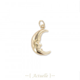 Half moon face pendant