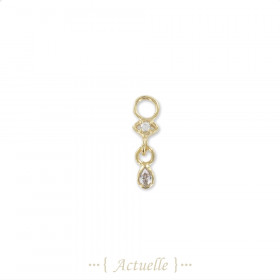Mini eye and drop CZ pendant