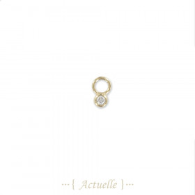 Little round 3mm CZ pendant