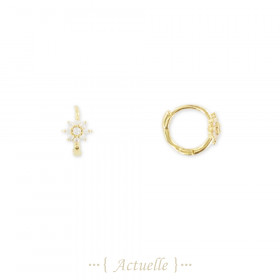 CZ snowflake earrings