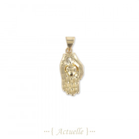 Heart in hand pendant