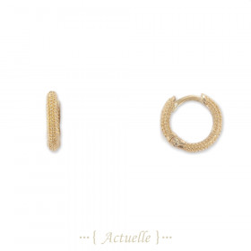 Hoop earrings with mini balls 10mm