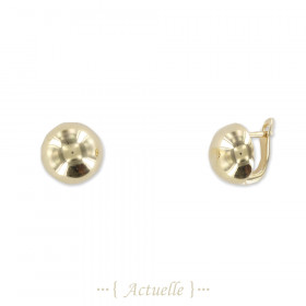 Curved half round earrings
