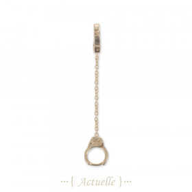 Long chain handcuff earrings