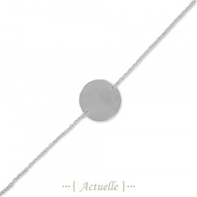 Pulsera con placa redonda