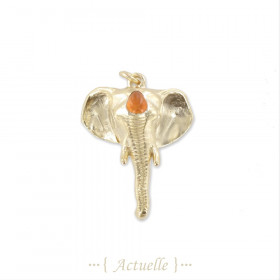 Head of elephant orange stone
