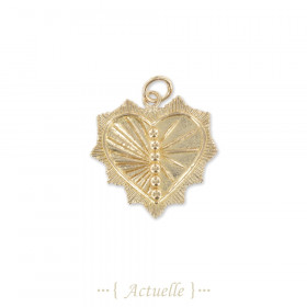 Leaf heart balls pendants