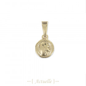 Virgin Mary pendant striped outline