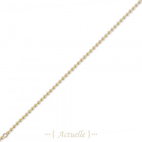 Bracelet balls 2,5 mm 18cm with a ajusted ring to 16 cm