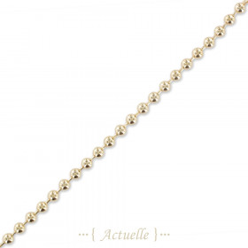 Bracelet balls 4,5 mm 18cm with a ajusted ring to 16 cm