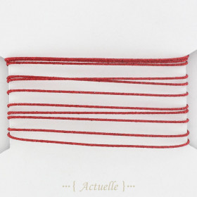 Hilo de lurex 0,6mm brillo rojo