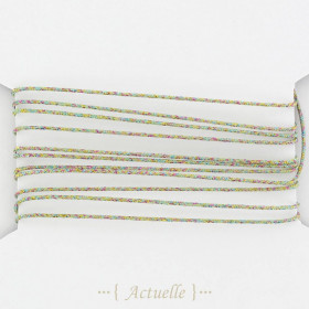 Lurex yarn 0,6mm green and mixed colors glitter