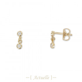 Fixed CZ and dangling CZ earrings