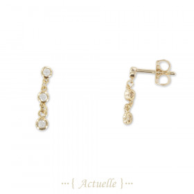 Arete tres CZ colgantes