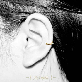 Balls and rectangular CZ ear cuff