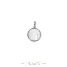 Pendant smooth round mother-of-pearl