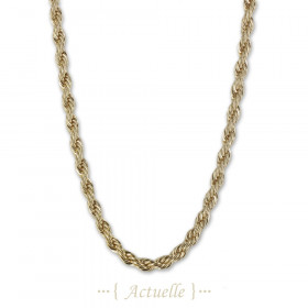 Wide double twist necklace
