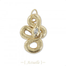 Boa pendant with CZ on the head
