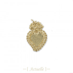 Flaming heart pendant