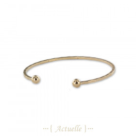 Anillo rayado dos bolas