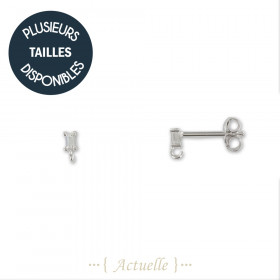 Rectangular CZ earrings and ring 5,3mm