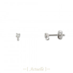CZ set earrings and ring 4mm