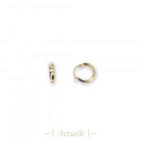 Flat hoop earrings with clips 15mm