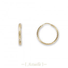 Striated hoop earrings 15mm