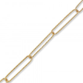 Thin and diamond oval link chain
