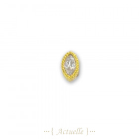 Oval CZ piercing
