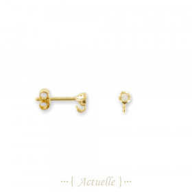 Round CZ earrings and ring 5mm
