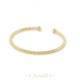 Segment pattern bangle y 2 balls