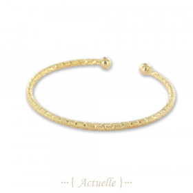Segment pattern bangle y 2 balls