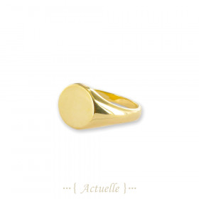 Smooth oval plate ring