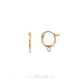 Smooth hoop earrings with ring for pendant 15mm