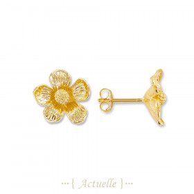 Camelia flower chips earrings
