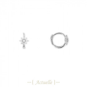 CZ snowflake earrings